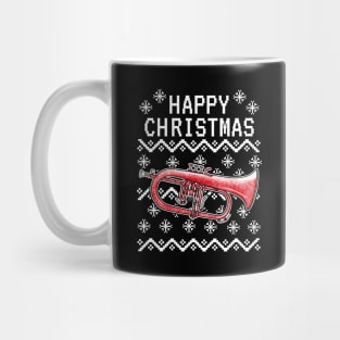 Flugelhorn Ugly Christmas Hornist Brass Musician Mug